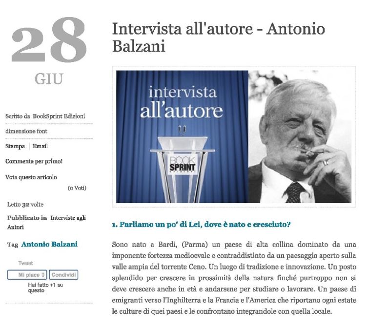 INTERVISTA ALL'AUTORE PRIMA PARTE